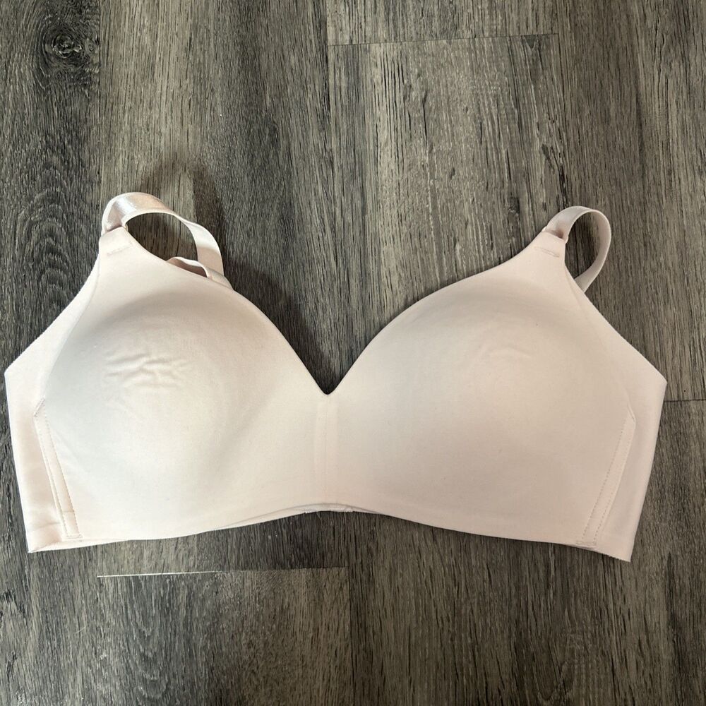 Warner's Women's Blissful Benefits Side Smoothing Wirefree Bra Size 36C Pink